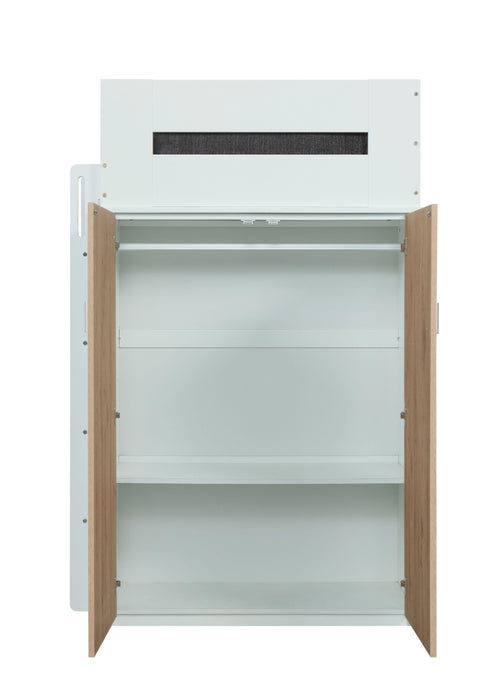 Nerice White & Oak Loft Bed - Imperial Furniture (Las Vegas, NV) - Multi Location