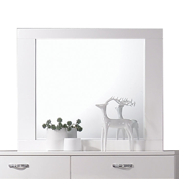 Naima II White High Gloss Mirror - Imperial Furniture (Las Vegas, NV) - Multi Location