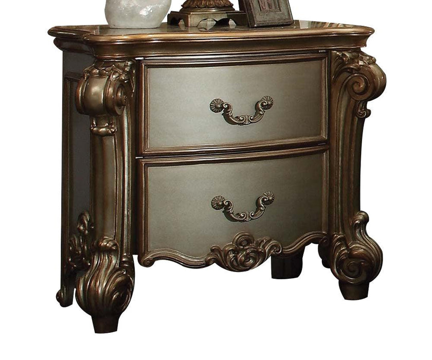 Acme Vendome Nightstand in Gold Patina 23003 - Imperial Furniture (Las Vegas, NV) - Multi Location