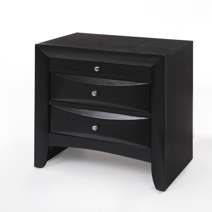 Ireland Black Nightstand - Imperial Furniture (Las Vegas, NV) - Multi Location