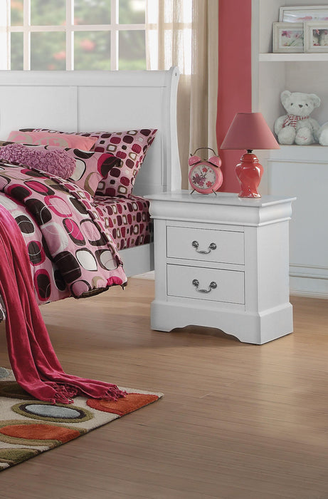 Louis Philippe III White Nightstand - Imperial Furniture (Las Vegas, NV) - Multi Location