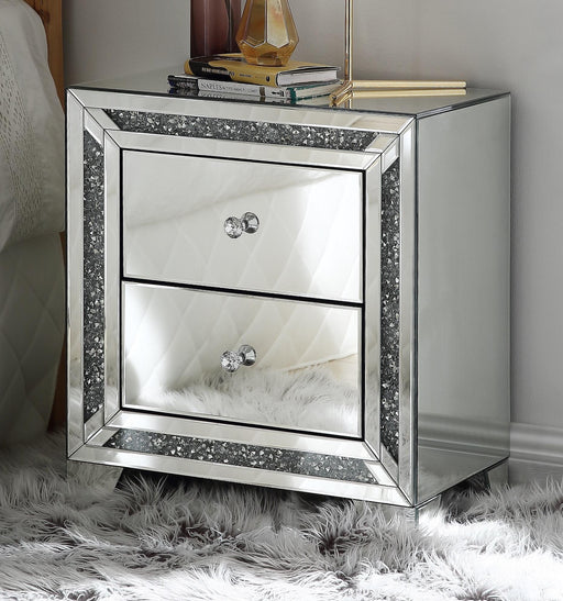 Noralie Mirrored & Faux Diamonds Accent Table - Imperial Furniture (Las Vegas, NV) - Multi Location
