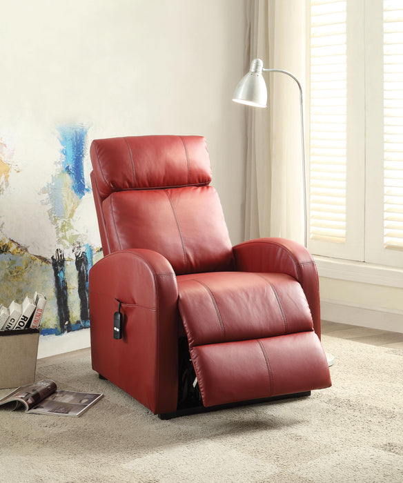 Ricardo Red PU Recliner w/Power Lift - Imperial Furniture (Las Vegas, NV) - Multi Location