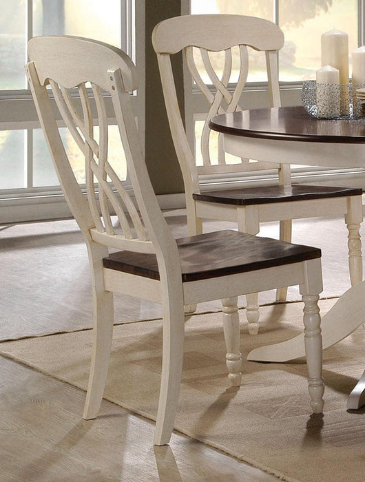 Acme Furniture Dylan Side Chair in Buttermilk and Oak (Set of 2) 70333 - Imperial Furniture (Las Vegas, NV) - Multi Location