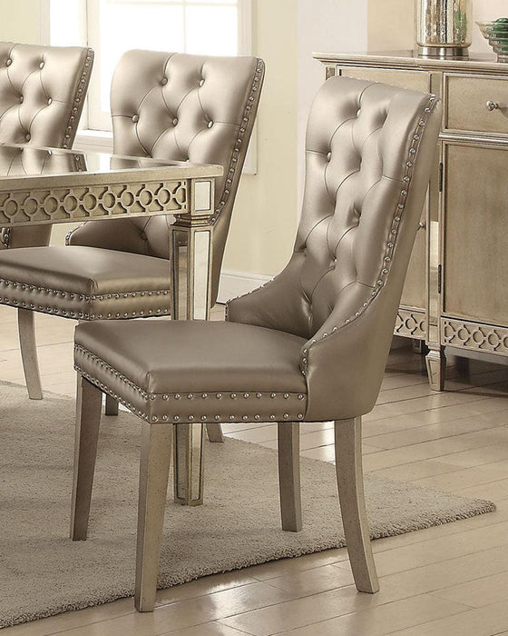 Acme Furniture Kacela Side Chair in Champagne (Set of 2) 72157 - Imperial Furniture (Las Vegas, NV) - Multi Location