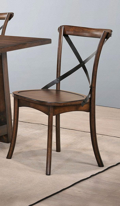 Acme Furniture Kaelyn Side Chair in Dark Oak and Black (Set of 2) 73032 - Imperial Furniture (Las Vegas, NV) - Multi Location