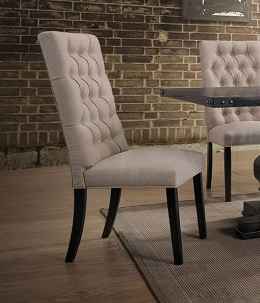 Acme Furniture Morland Upholstered Side Chair in Vintage Black/ Tan (Set of 2) 74647 - Imperial Furniture (Las Vegas, NV) - Multi Location