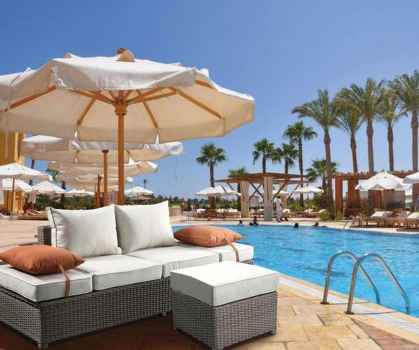 Acme Salena Patio Sofa with Ottoman in Beige 45015 - Imperial Furniture (Las Vegas, NV) - Multi Location