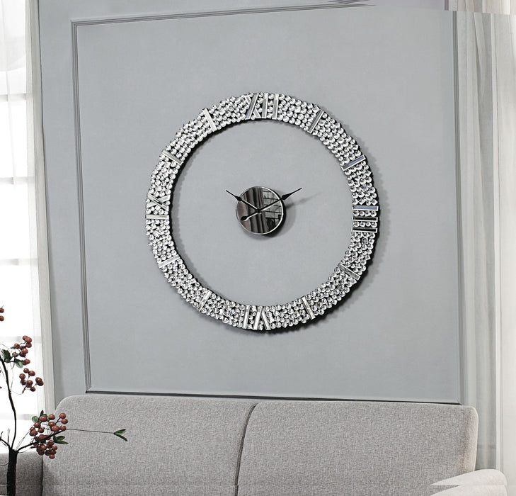 Kachina Mirrored & Faux Gems Wall Clock - Imperial Furniture (Las Vegas, NV) - Multi Location