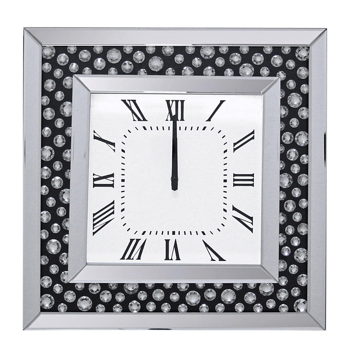 Marku Mirrored & Faux GemStones Wall Clock - Imperial Furniture (Las Vegas, NV) - Multi Location