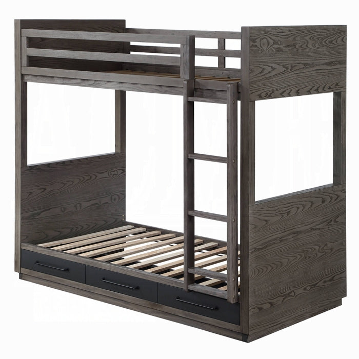 Estevon Twin-Twin Bunk Bed With Storage - Imperial Furniture (Las Vegas, NV) - Multi Location