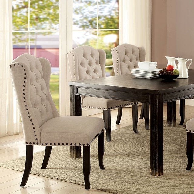 Sania 6 Pc Dining Table Set with Bench Rustic - Imperial Furniture (Las Vegas, NV) - Multi Location