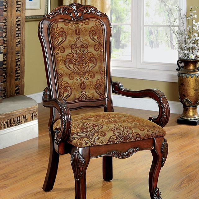 MEDIEVE Cherry Arm Chair, Cherry (2/CTN) - Imperial Furniture (Las Vegas, NV) - Multi Location