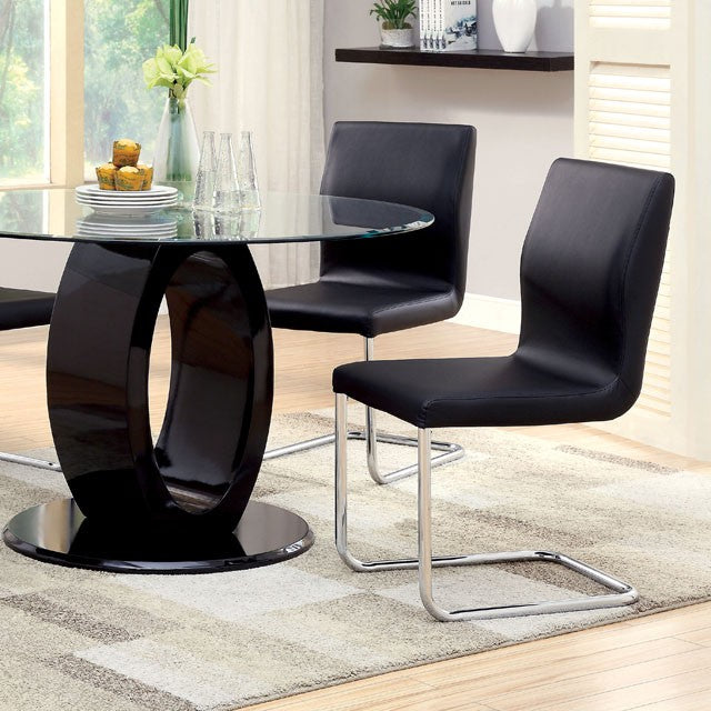 LODIA I Black Round Table - Imperial Furniture (Las Vegas, NV) - Multi Location
