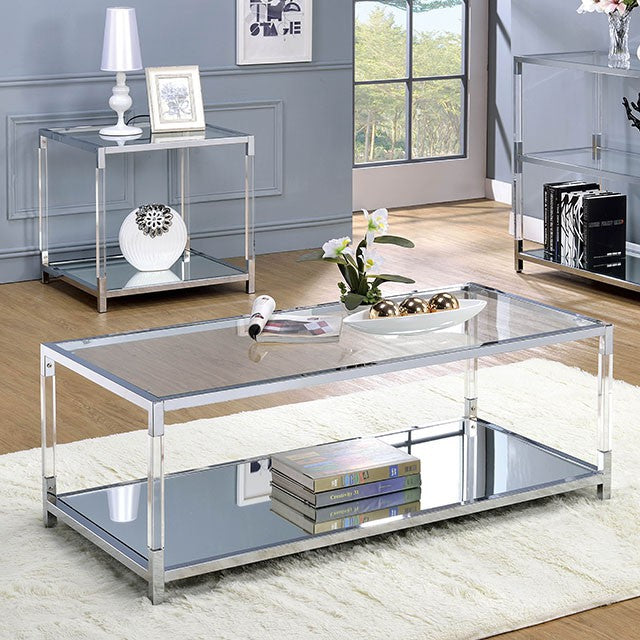 Ludvig Chrome/Clear Coffee Table - Imperial Furniture (Las Vegas, NV) - Multi Location