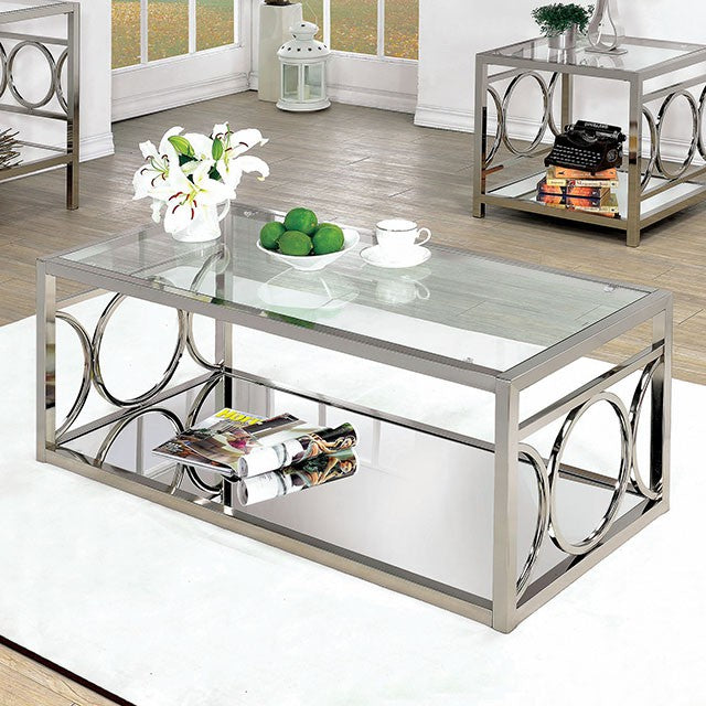 RYLEE Chrome Coffee Table, Chrome - Imperial Furniture (Las Vegas, NV) - Multi Location