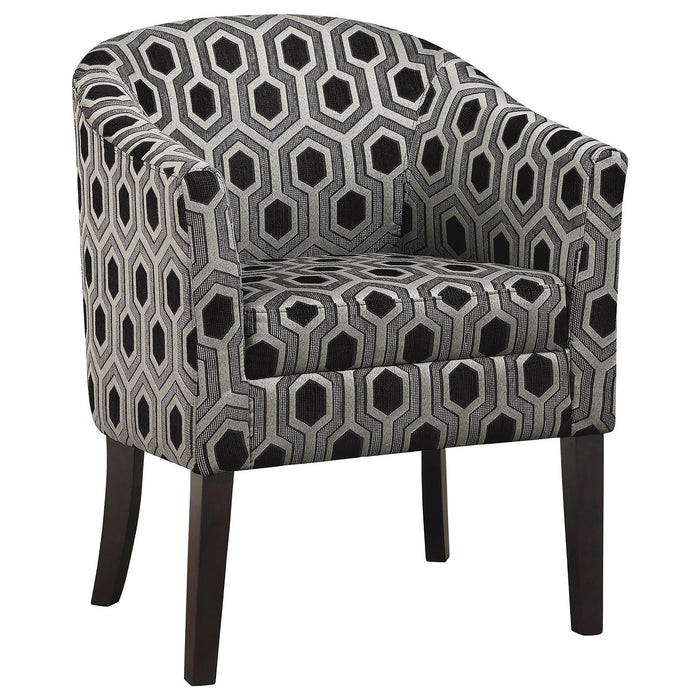 Jansen Hexagon Patterned Accent Chair Grey and Black - Imperial Furniture (Las Vegas, NV) - Multi Location