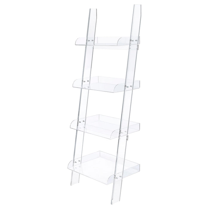 Amaturo 4-shelf Ladder Bookcase Clear - Imperial Furniture (Las Vegas, NV) - Multi Location