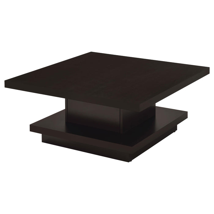 Reston Pedestal Square Coffee Table Cappuccino - Imperial Furniture (Las Vegas, NV) - Multi Location
