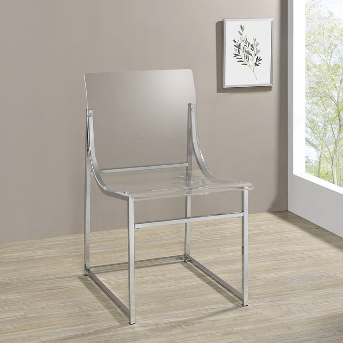 Adino Acrylic Dining Side Chair Clear and Chrome - Imperial Furniture (Las Vegas, NV) - Multi Location