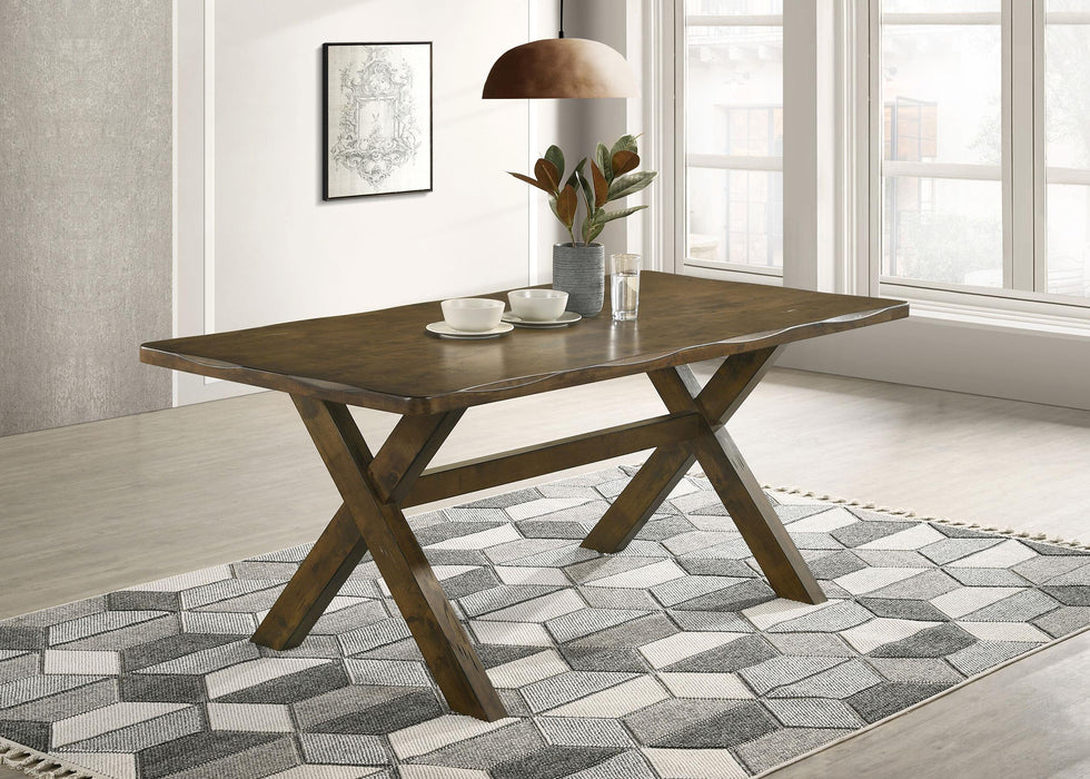 Alston X-shaped Dining Table Knotty Nutmeg - Imperial Furniture (Las Vegas, NV) - Multi Location