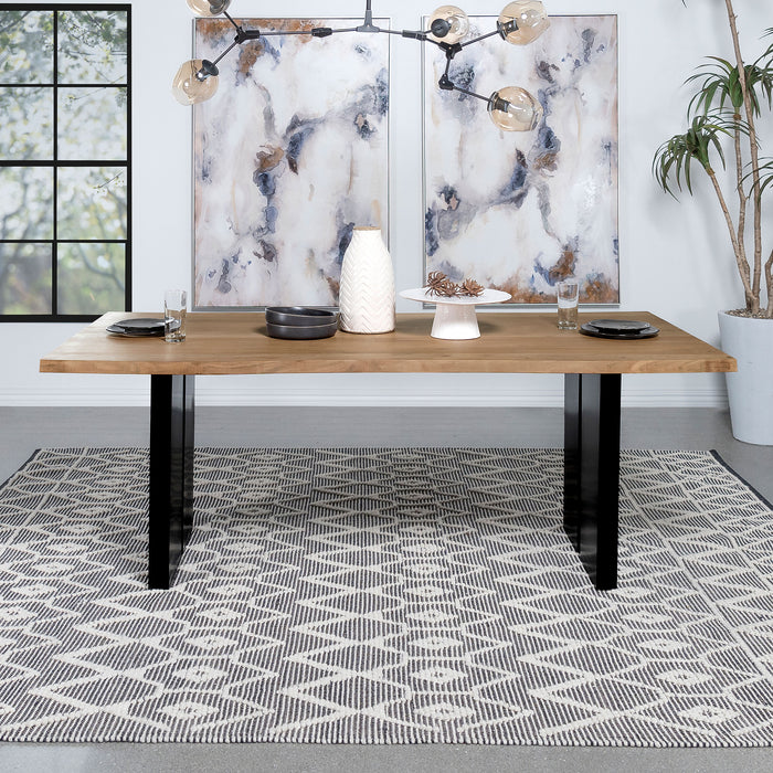 Bradshaw Rectangular Live Edge Dining Table Natural Acacia and Black - Imperial Furniture (Las Vegas, NV) - Multi Location