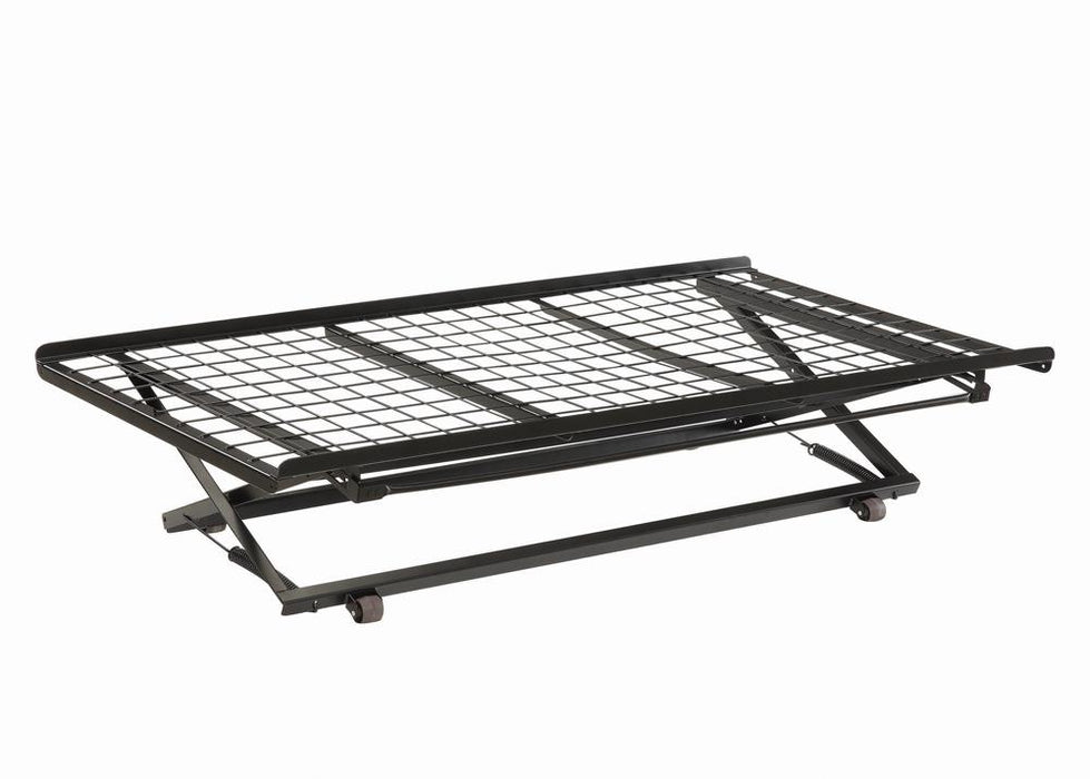 Ethan Twin Pop Up Trundle Bed with Rollers Black - Imperial Furniture (Las Vegas, NV) - Multi Location