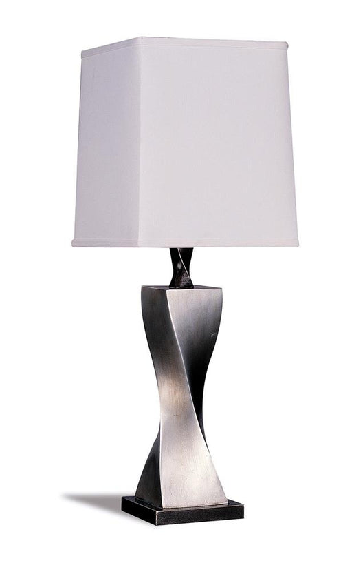 Keene Square Shade Table Lamps White and Antique Silver (Set of 2) - Imperial Furniture (Las Vegas, NV) - Multi Location