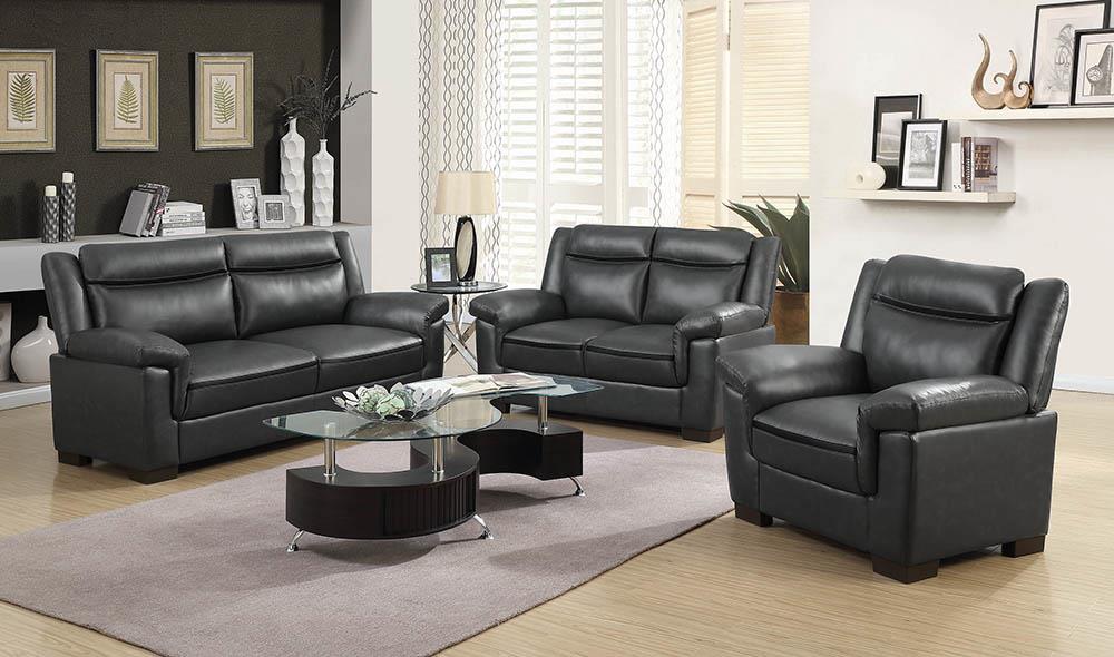 Arabella Upholstered Pillow Top Arm Living Room Set Grey - Imperial Furniture (Las Vegas, NV) - Multi Location