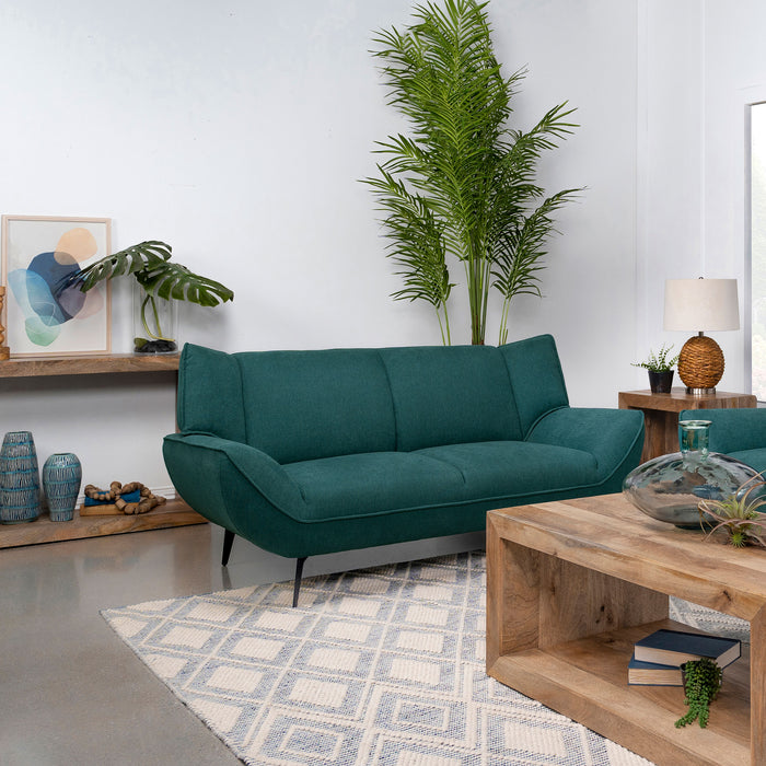 Acton Upholstered Flared Arm Loveseat Teal Blue - Imperial Furniture (Las Vegas, NV) - Multi Location