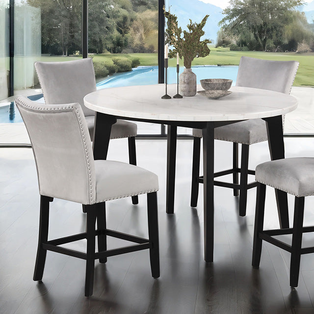 Sabro 5 Pc Counter Ht Table Set Black - Imperial Furniture (Las Vegas, NV) - Multi Location