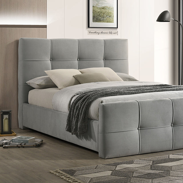 Merced Bed Gray & Ivory - Imperial Furniture (Las Vegas, NV) - Multi Location
