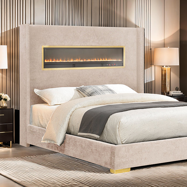 Danvers Bed Beige, Black, & Grey - Imperial Furniture (Las Vegas, NV) - Multi Location