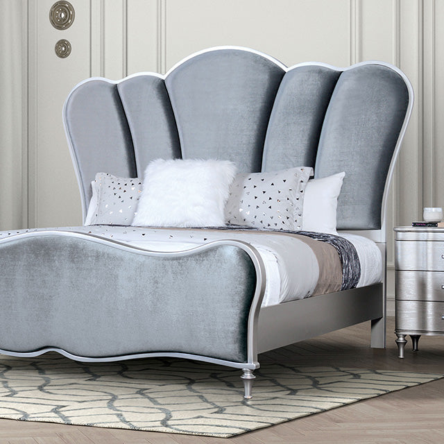 Melodi Parc E.King & Queen Bed Black & Silver - Imperial Furniture (Las Vegas, NV) - Multi Location