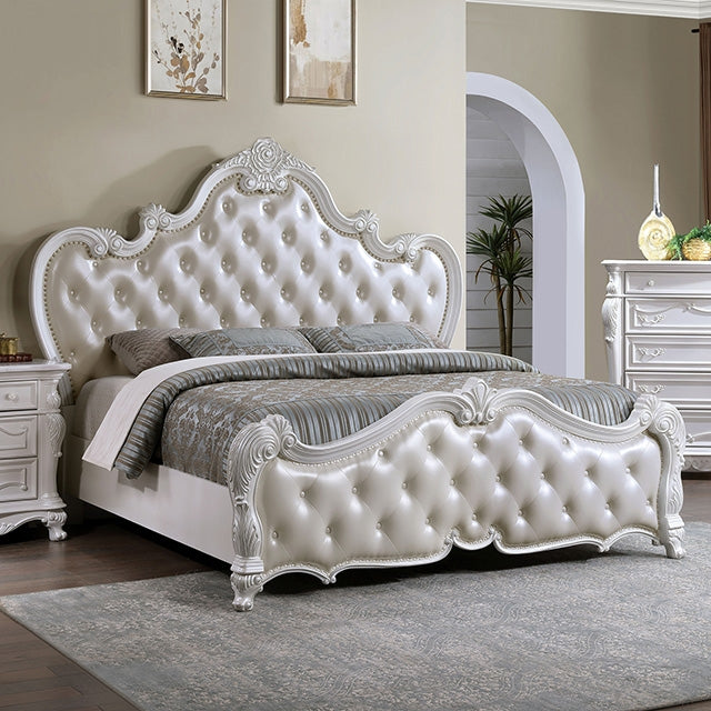 Ventresca Bed White & Chrome - Imperial Furniture (Las Vegas, NV) - Multi Location