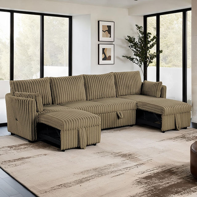 Denholme U-Sectional w/ Pull Out - Imperial Furniture (Las Vegas, NV) - Multi Location