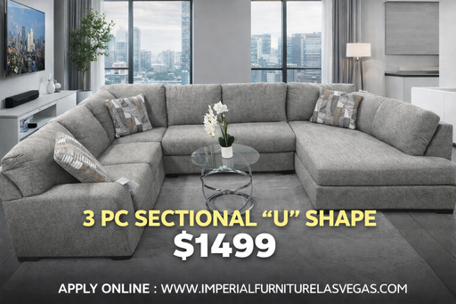 3 PC “U” SHAPE SECTIONAL ONLY $1499! - Imperial Furniture (Las Vegas, NV) - Multi Location