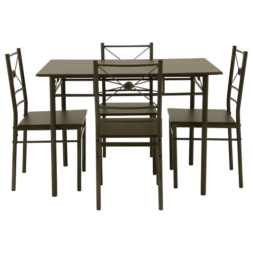 Anna 5-piece Rectangular Dining Set Dark Bronze - Imperial Furniture (Las Vegas, NV) - Multi Location