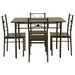 Anna 5-piece Rectangular Dining Set Dark Bronze - Imperial Furniture (Las Vegas, NV) - Multi Location