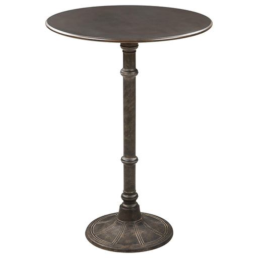 Oswego Round Bar Table Dark Russet and Antique Bronze - Imperial Furniture (Las Vegas, NV) - Multi Location