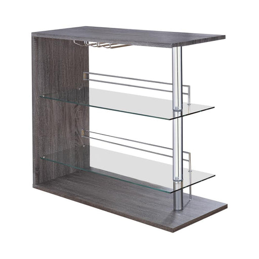 Prescott Rectangular 2-shelf Bar Unit Grey - Imperial Furniture (Las Vegas, NV) - Multi Location