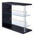 Prescott Rectangular 2-shelf Bar Unit Glossy Black - Imperial Furniture (Las Vegas, NV) - Multi Location