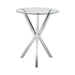 Denali Round Glass Top Bar Table Chrome - Imperial Furniture (Las Vegas, NV) - Multi Location