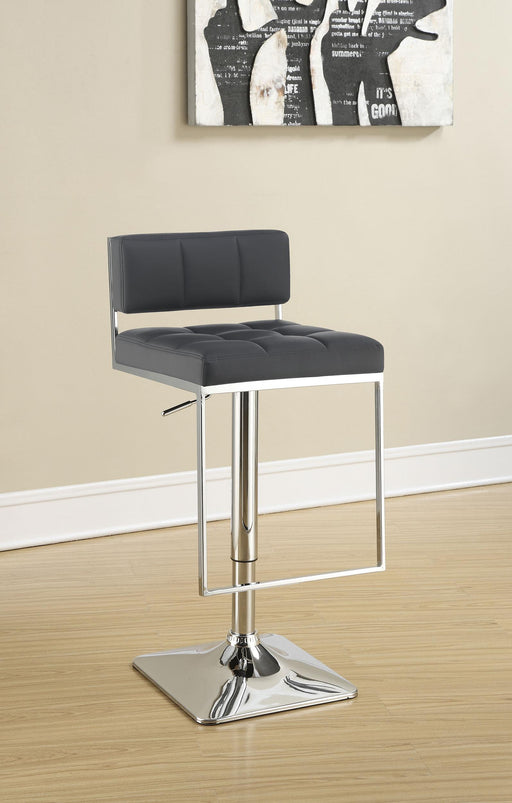 Alameda Adjustable Bar Stool Chrome and Grey - Imperial Furniture (Las Vegas, NV) - Multi Location