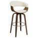 Zion Upholstered Swivel Bar Stool Walnut and Ecru - Imperial Furniture (Las Vegas, NV) - Multi Location