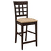 Gabriel Upholstered Counter Height Stools Cappuccino and Beige (Set of 2) - Imperial Furniture (Las Vegas, NV) - Multi Location