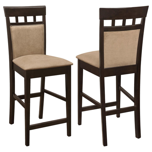 Gabriel Upholstered Counter Height Stools Cappuccino and Beige (Set of 2) - Imperial Furniture (Las Vegas, NV) - Multi Location