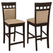 Gabriel Upholstered Counter Height Stools Cappuccino and Beige (Set of 2) - Imperial Furniture (Las Vegas, NV) - Multi Location