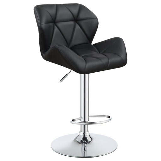 Berrington Adjustable Bar Stools Chrome and Black (Set of 2) - Imperial Furniture (Las Vegas, NV) - Multi Location