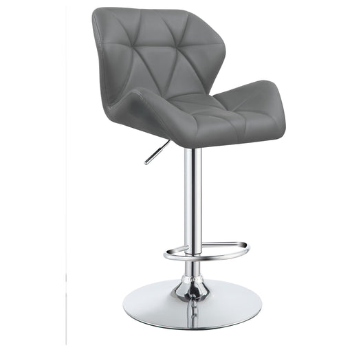 Berrington Adjustable Bar Stools Chrome and Grey (Set of 2) - Imperial Furniture (Las Vegas, NV) - Multi Location